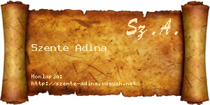 Szente Adina névjegykártya